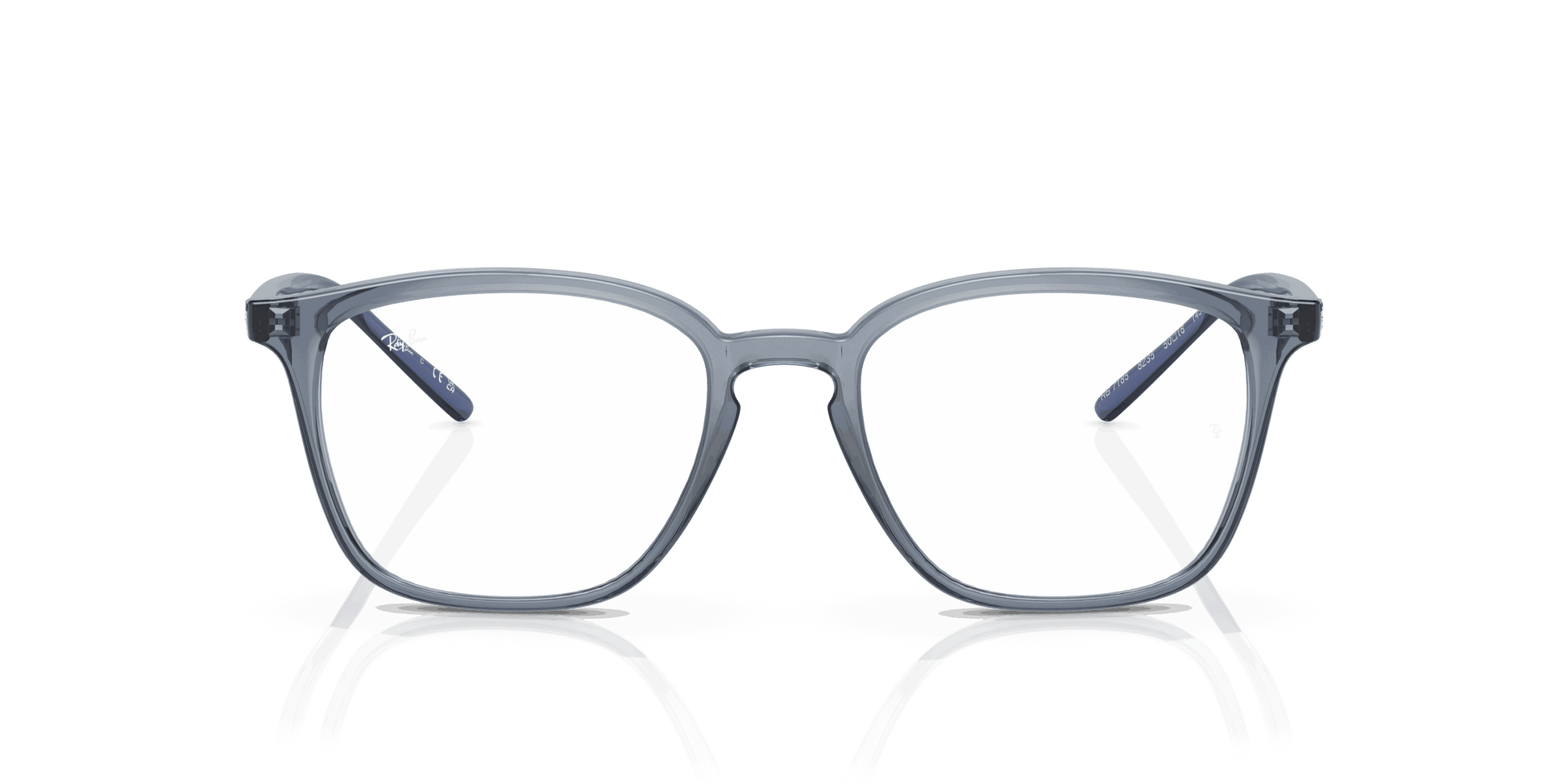 [Clear Lenses, Polished Transparent Dark Blue Frame]