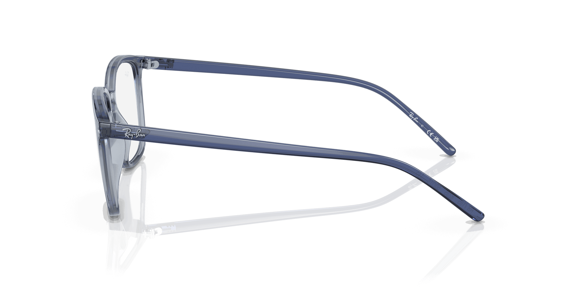[Clear Lenses, Polished Transparent Dark Blue Frame]