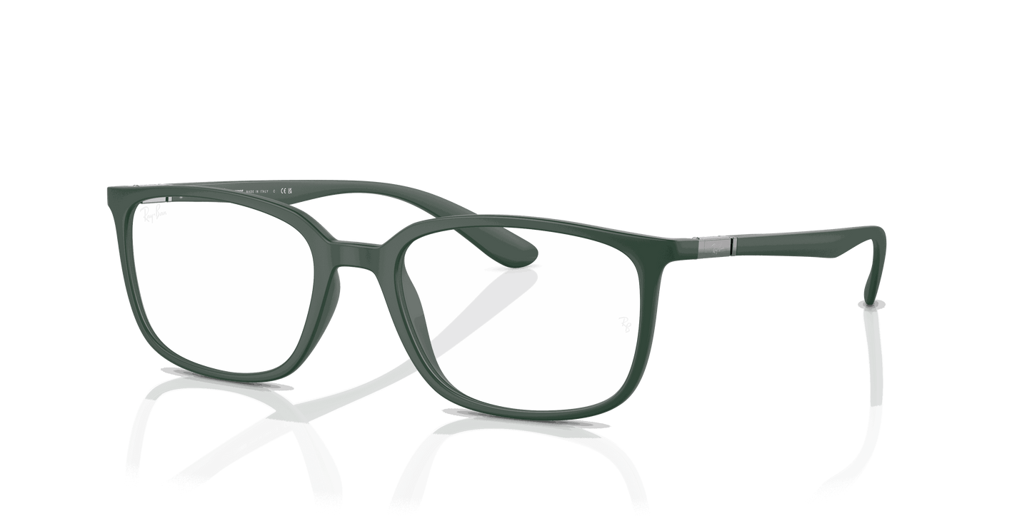 [Clear Lenses, Matte Green Frame]