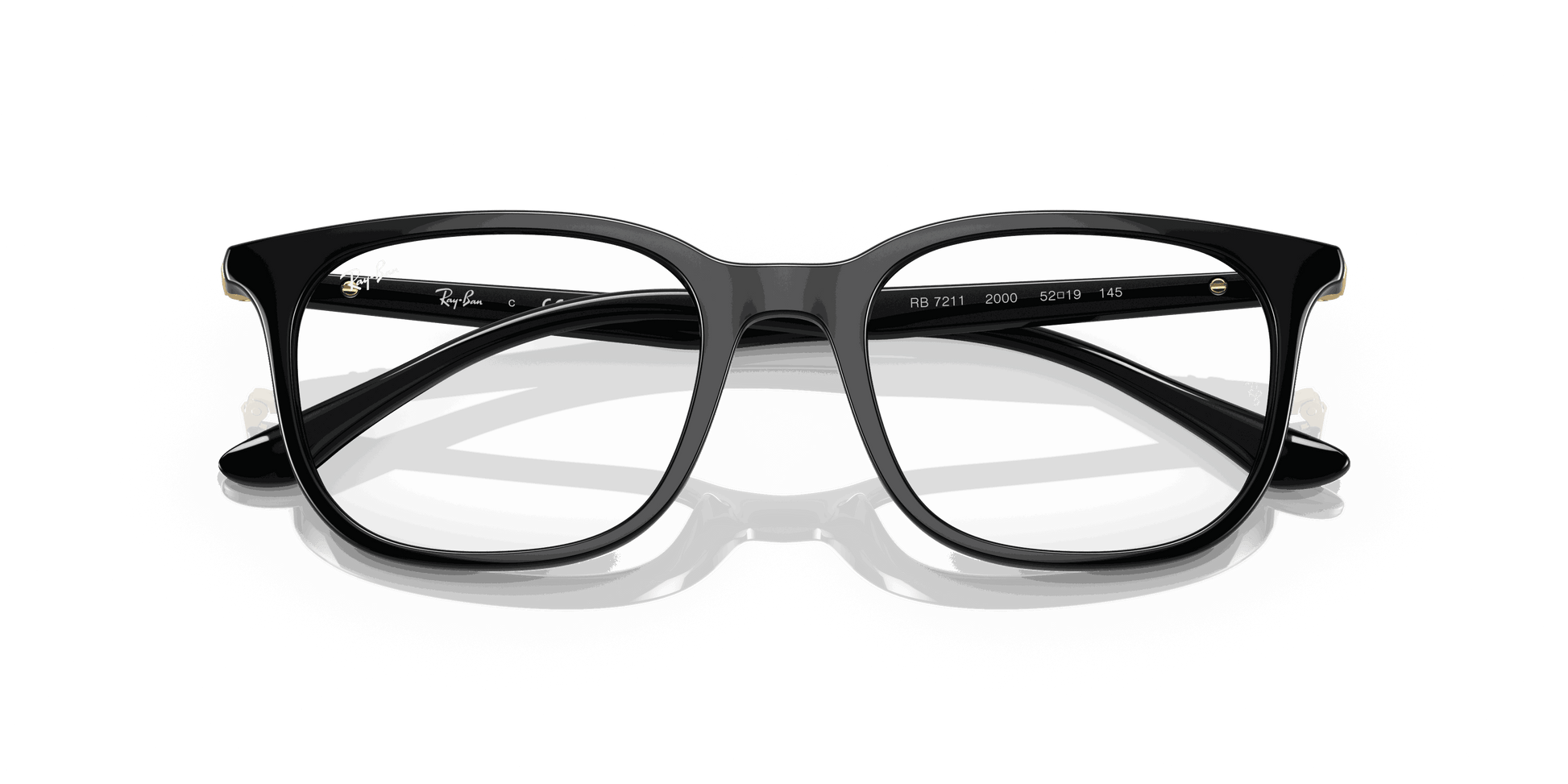 [Clear Lenses, Polished Black Frame]