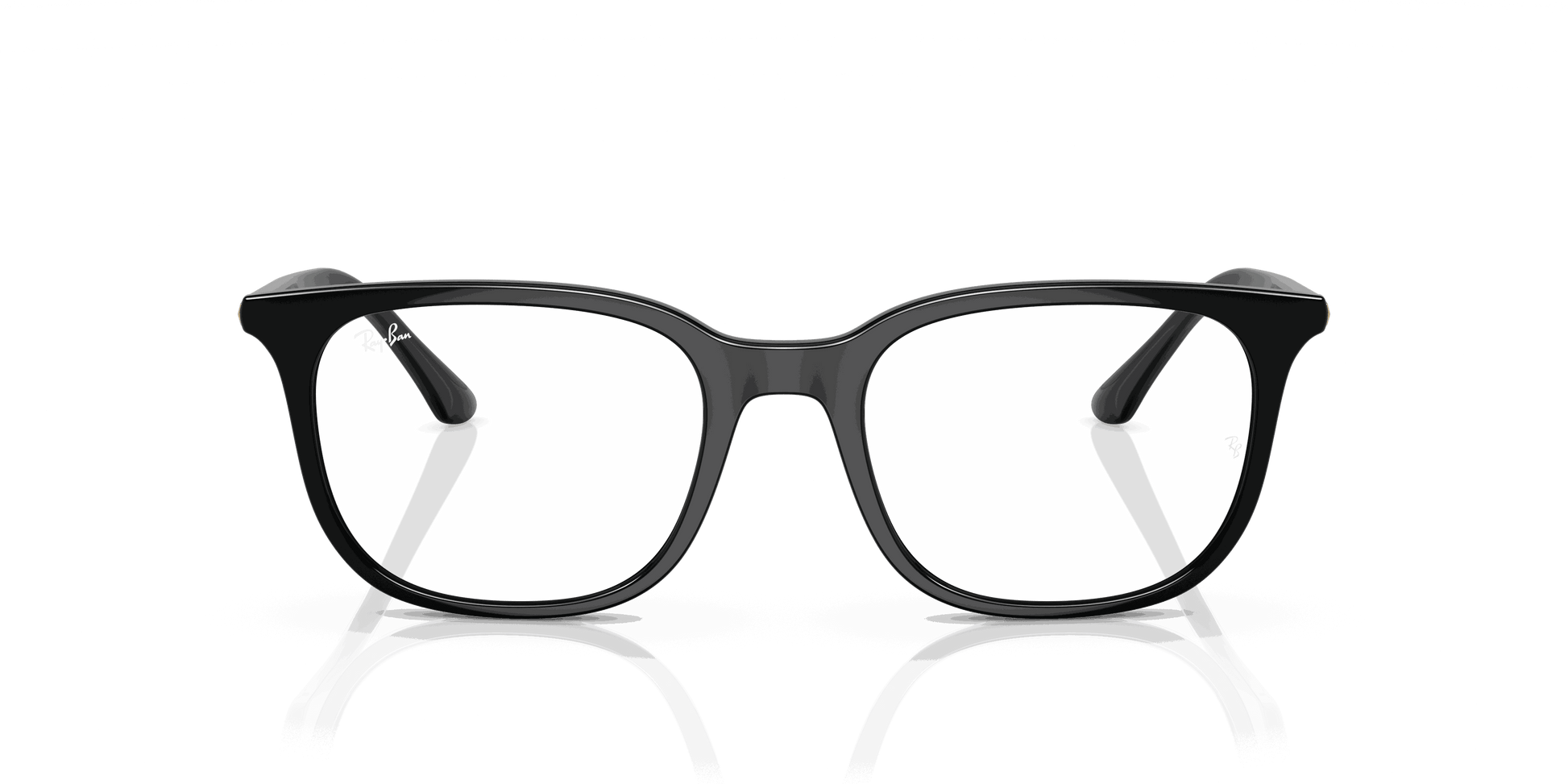 [Clear Lenses, Polished Black Frame]