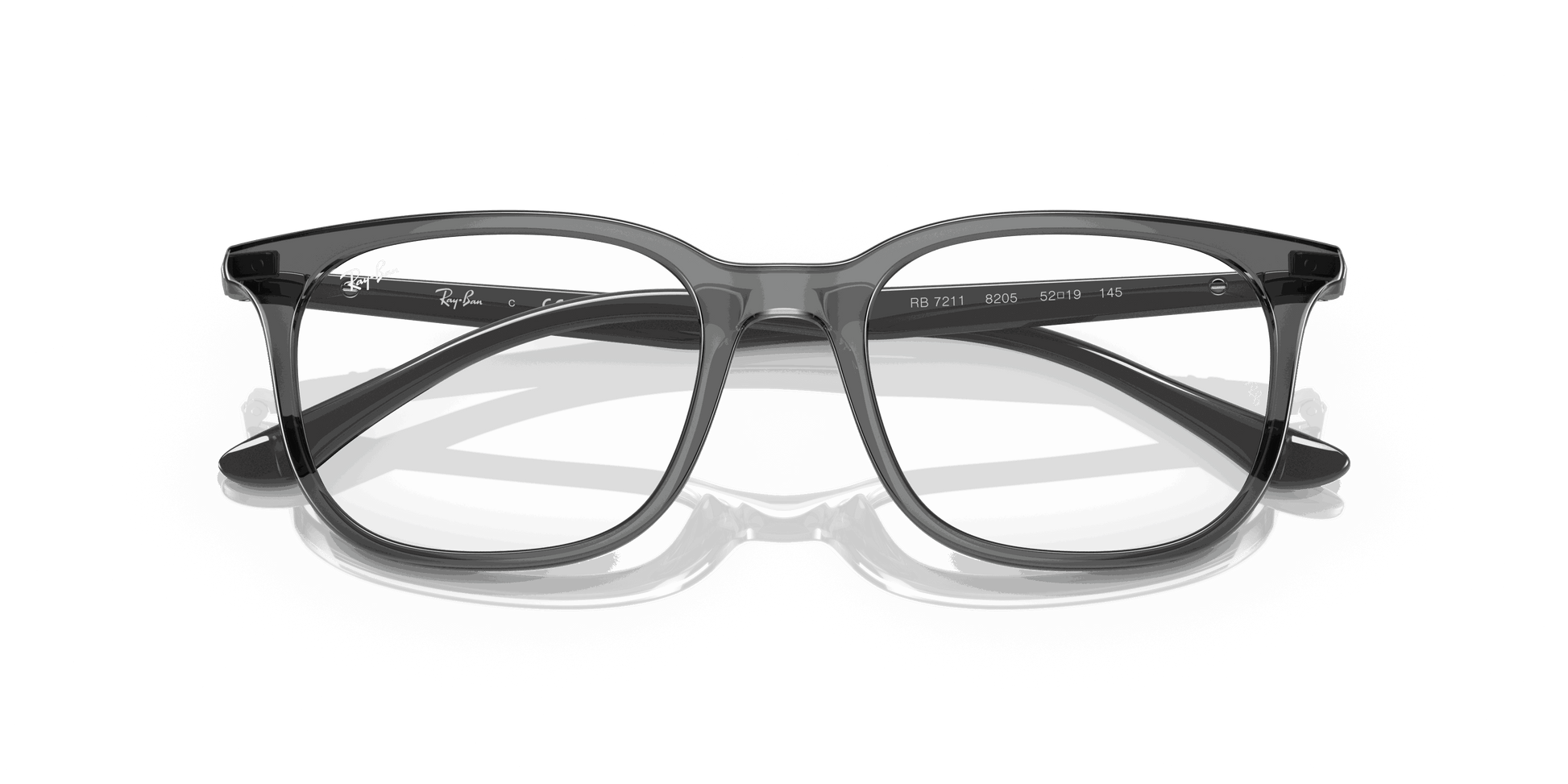 [Clear Lenses, Polished Transparent Grey Frame]