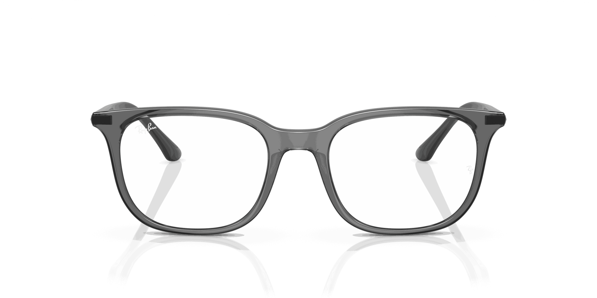 [Clear Lenses, Polished Transparent Grey Frame]