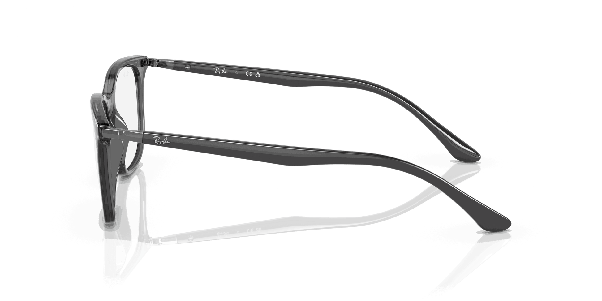 [Clear Lenses, Polished Transparent Grey Frame]