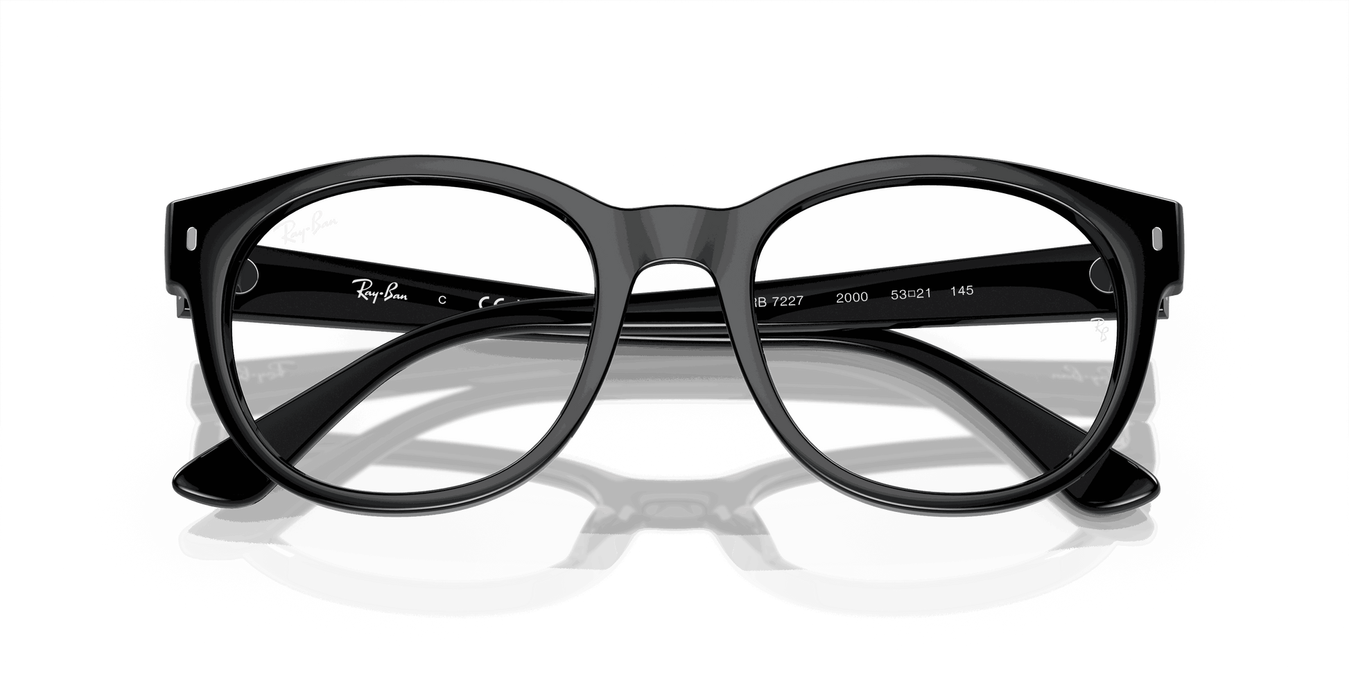 [Clear Lenses, Polished Black Frame]