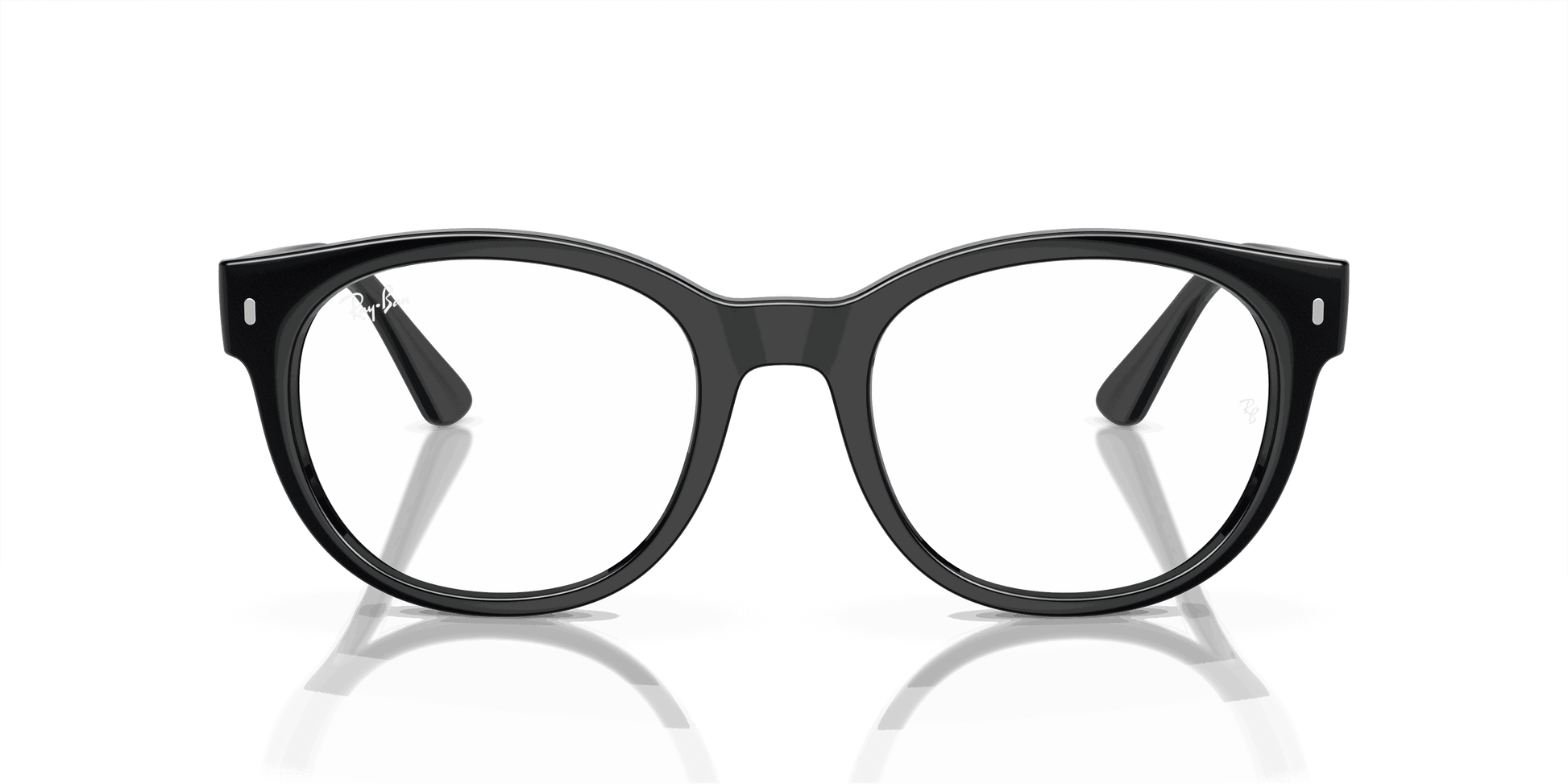 [Clear Lenses, Polished Black Frame]