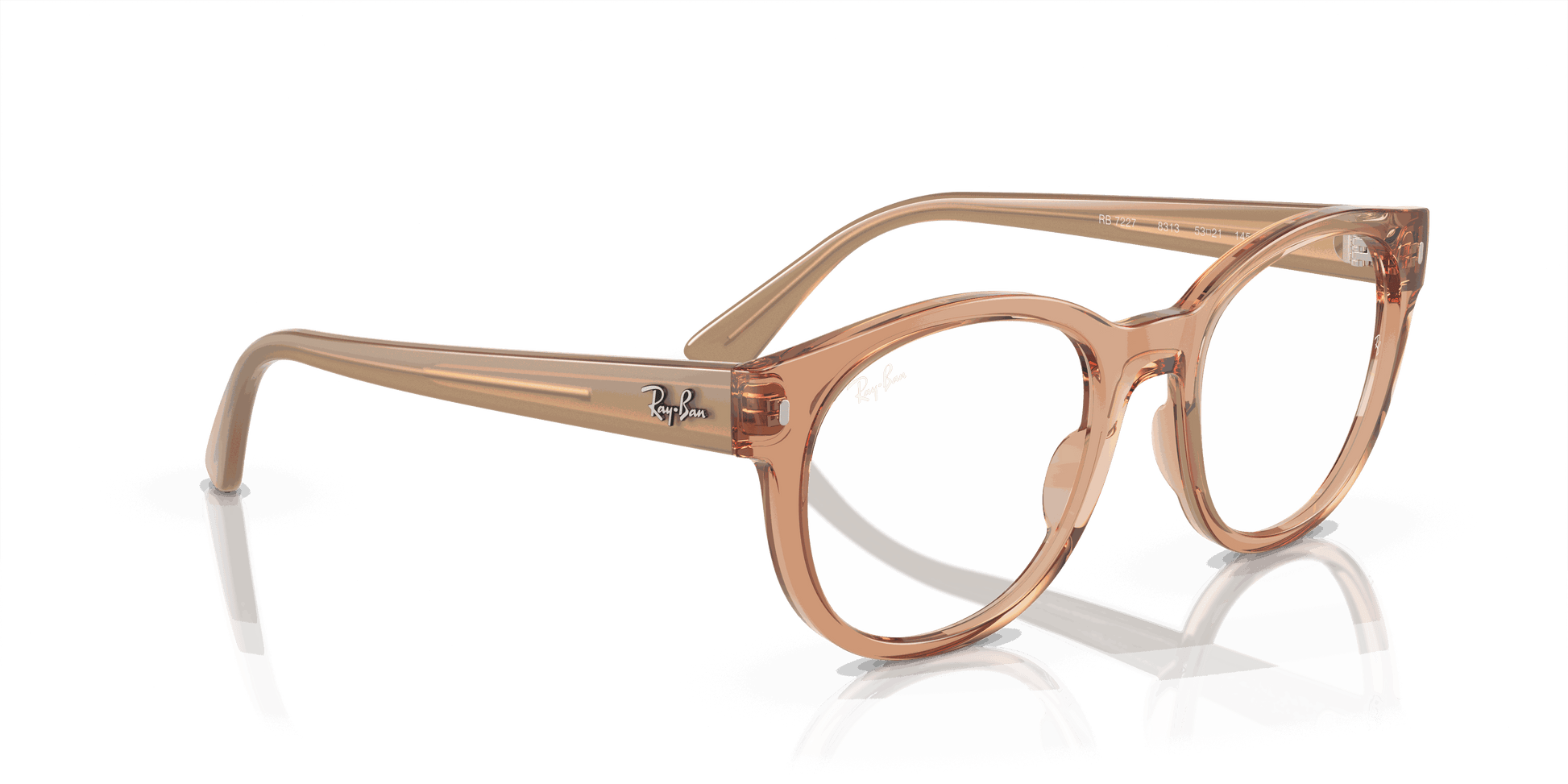 [Demo Lens Lenses, Polished Transparent Light Brown Frame]