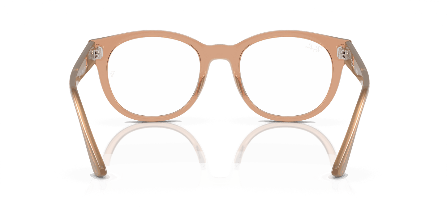 [Demo Lens Lenses, Polished Transparent Light Brown Frame]