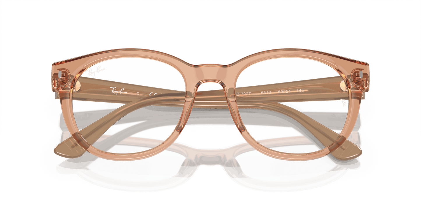 [Demo Lens Lenses, Polished Transparent Light Brown Frame]