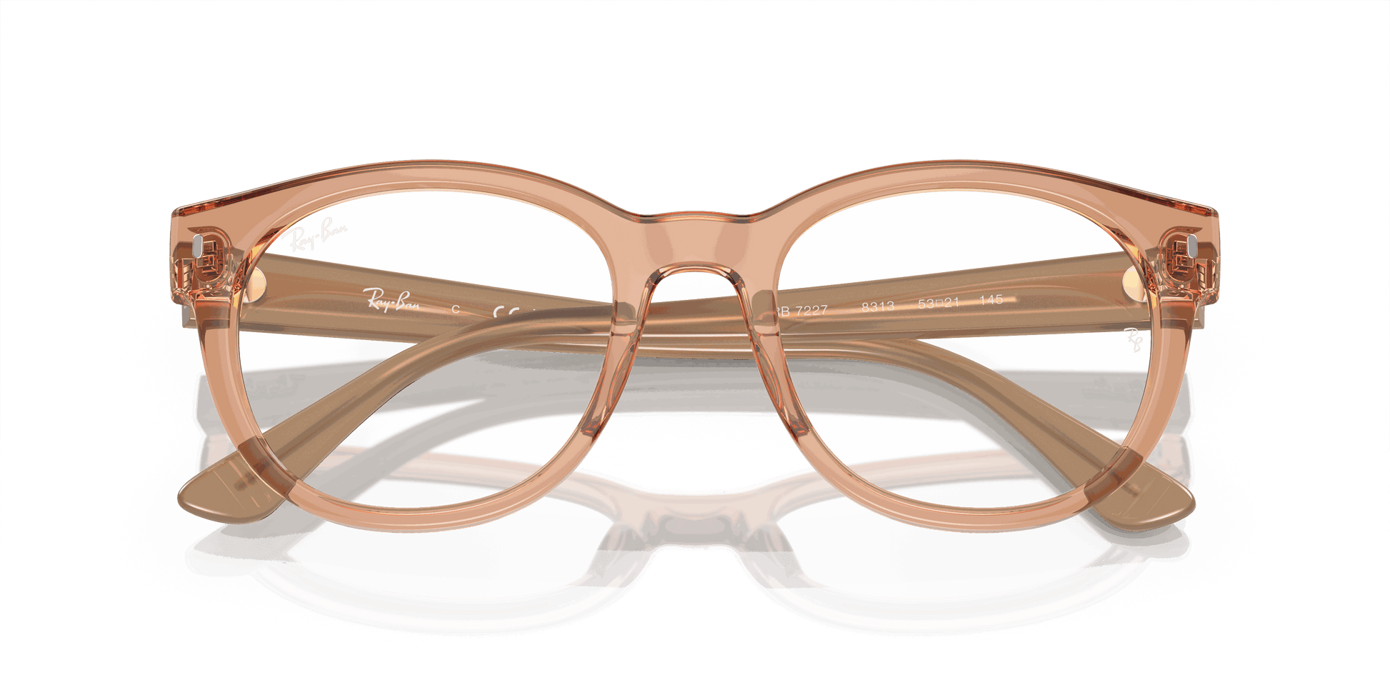 [Demo Lens Lenses, Polished Transparent Light Brown Frame]