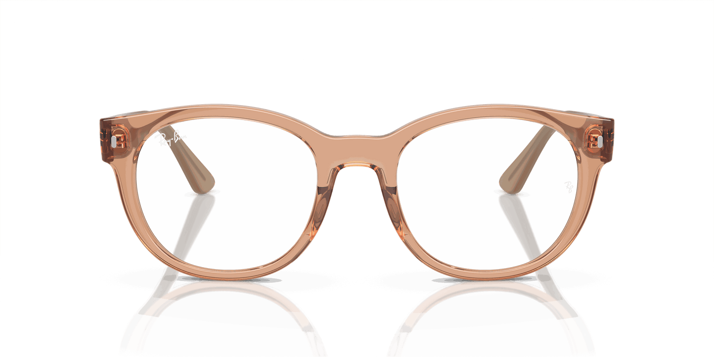 [Demo Lens Lenses, Polished Transparent Light Brown Frame]