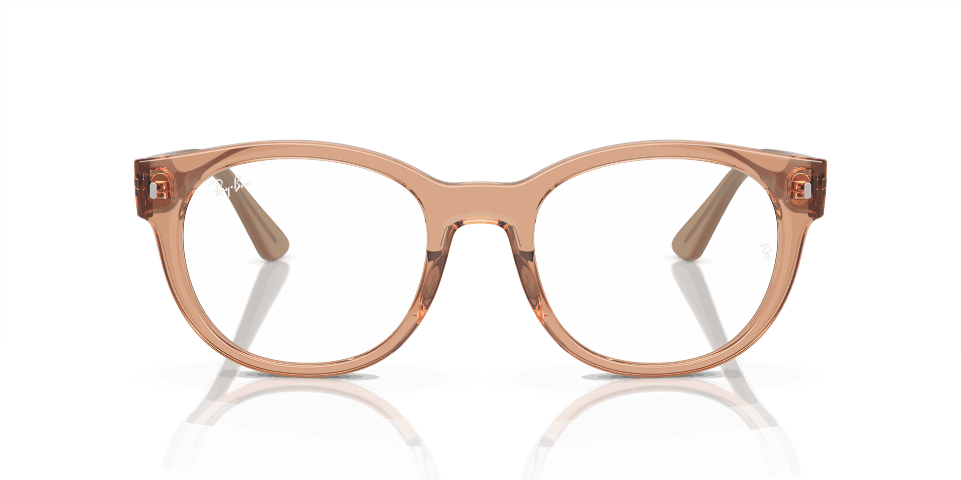 [Demo Lens Lenses, Polished Transparent Light Brown Frame]