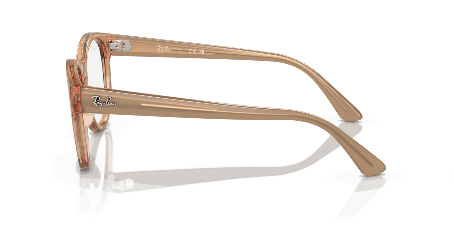 [Demo Lens Lenses, Polished Transparent Light Brown Frame]