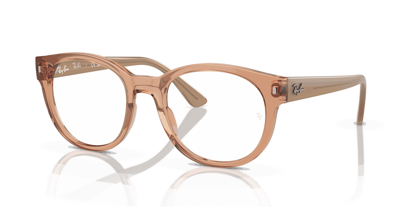 [Demo Lens Lenses, Polished Transparent Light Brown Frame]