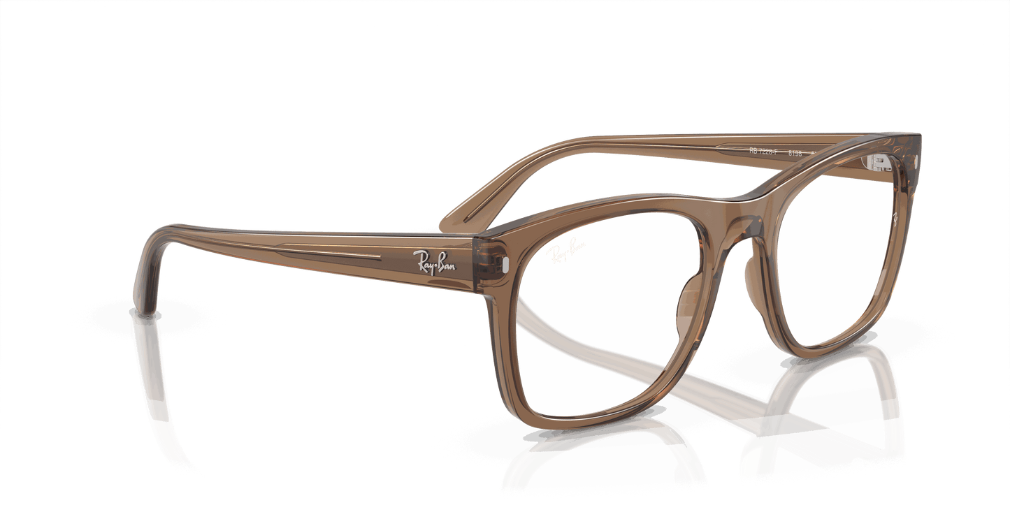 [Demo Lens Lenses, Polished Transparent Light Brown Frame]