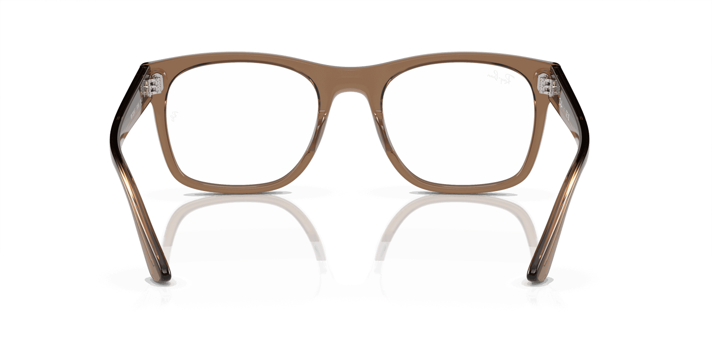 [Demo Lens Lenses, Polished Transparent Light Brown Frame]