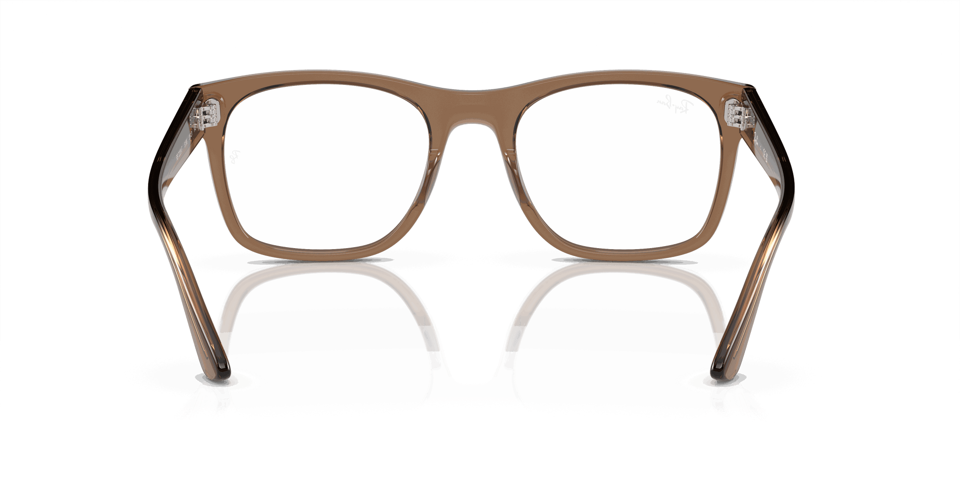 [Demo Lens Lenses, Polished Transparent Light Brown Frame]