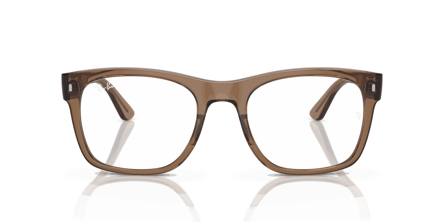 [Demo Lens Lenses, Polished Transparent Light Brown Frame]