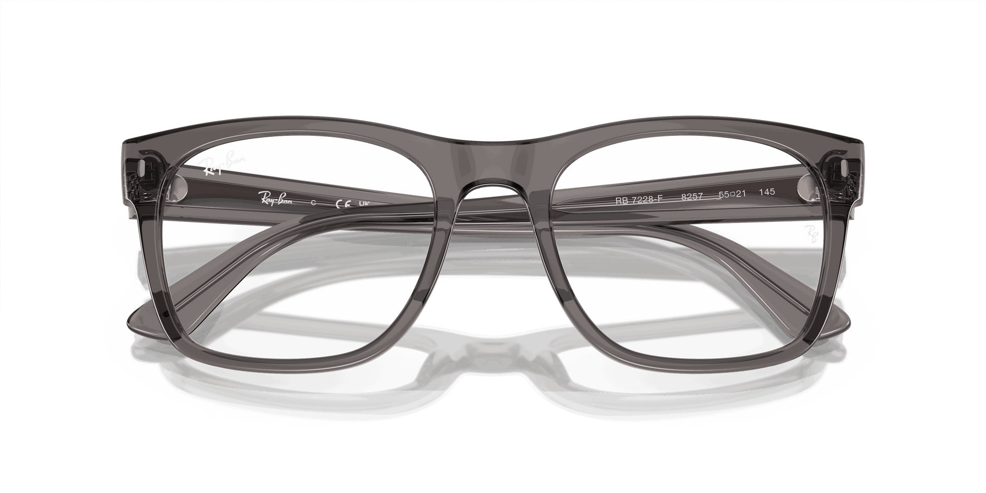 [Demo Lens Lenses, Polished Opal Dark Grey Frame]