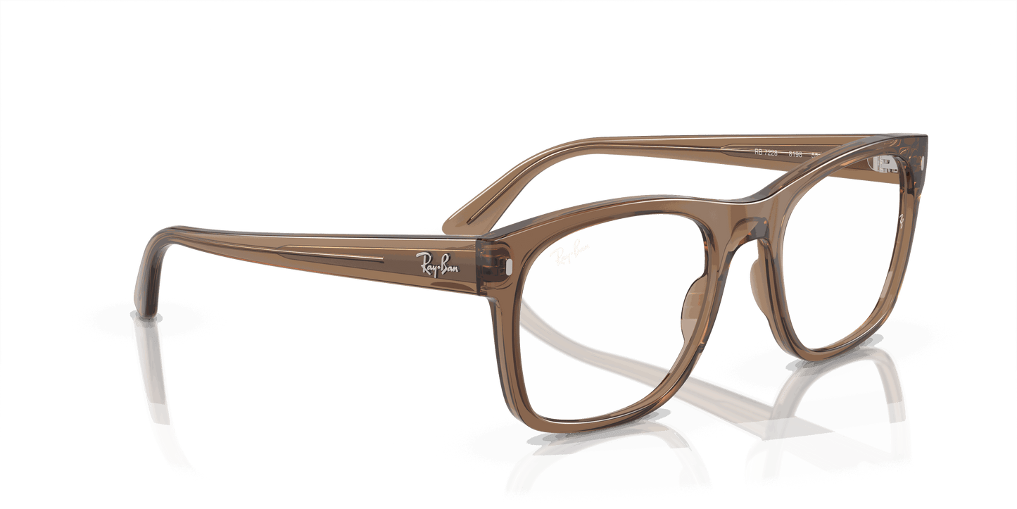 [Clear Lenses, Polished Transparent Light Brown Frame]