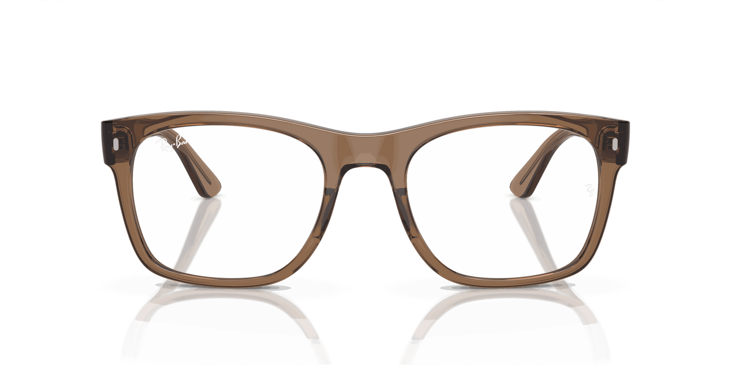 [Clear Lenses, Polished Transparent Light Brown Frame]