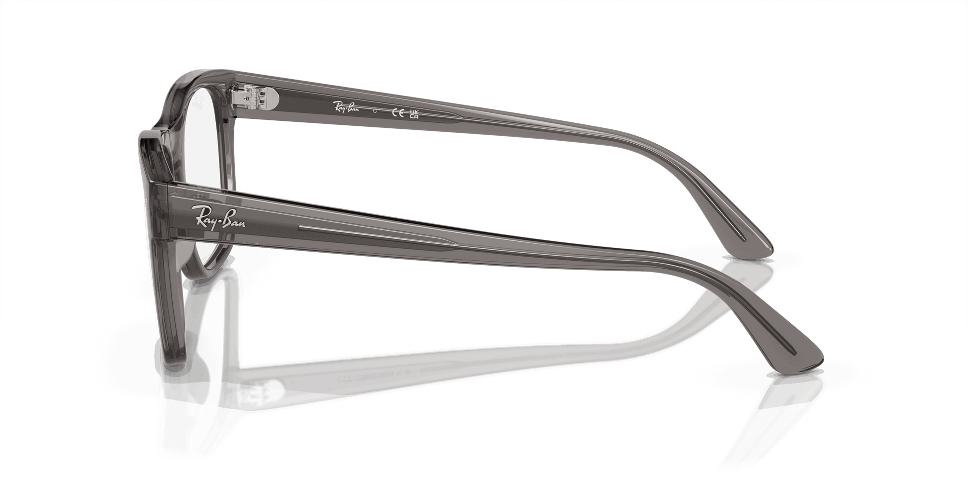 [Clear Lenses, Polished Opal Dark Grey Frame]