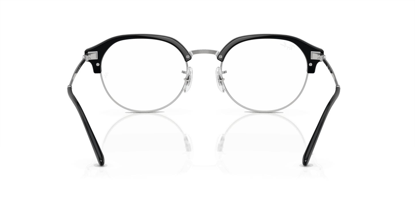 [Clear Lenses, Polished Black On Silver Frame]