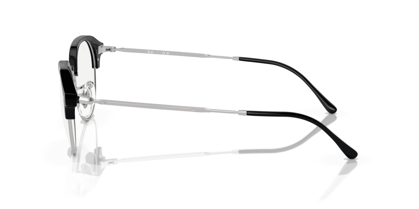 [Clear Lenses, Polished Black On Silver Frame]