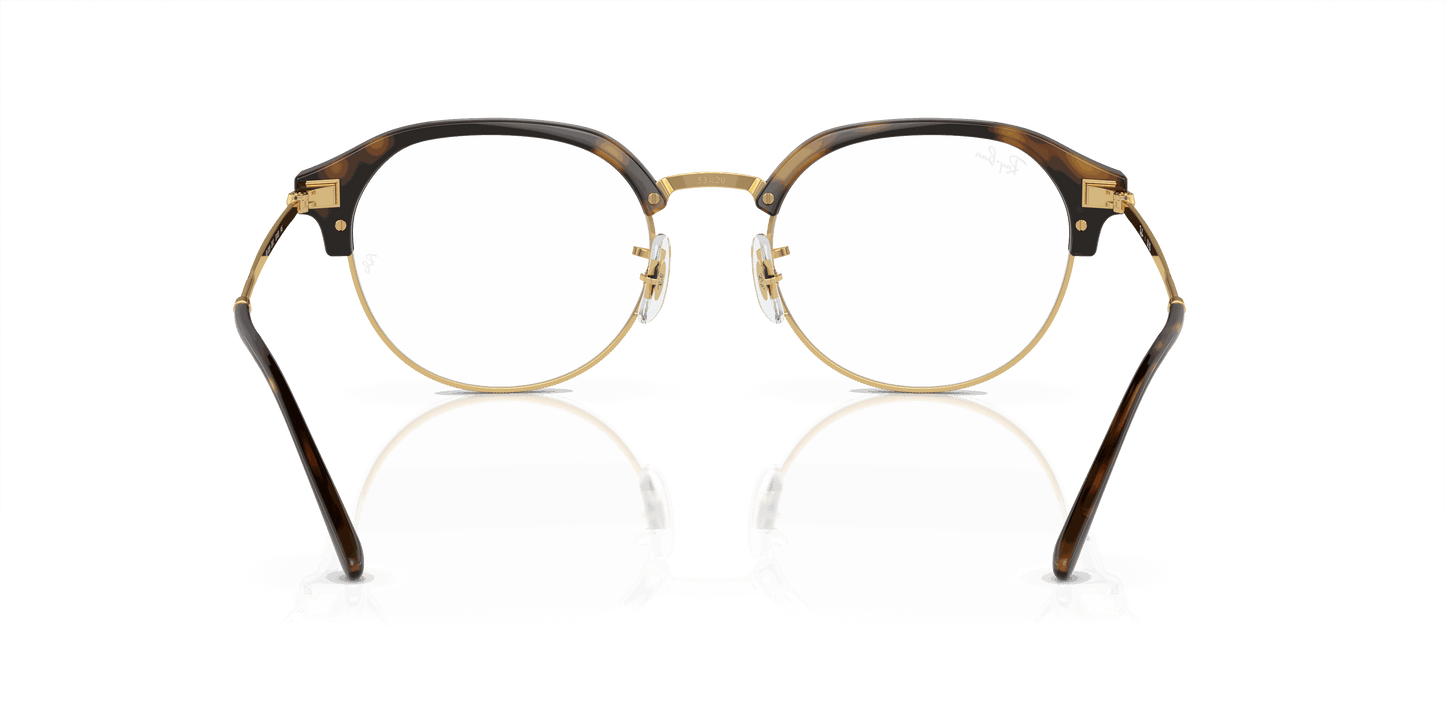 [Clear Lenses, Polished Havana On Gold Frame]