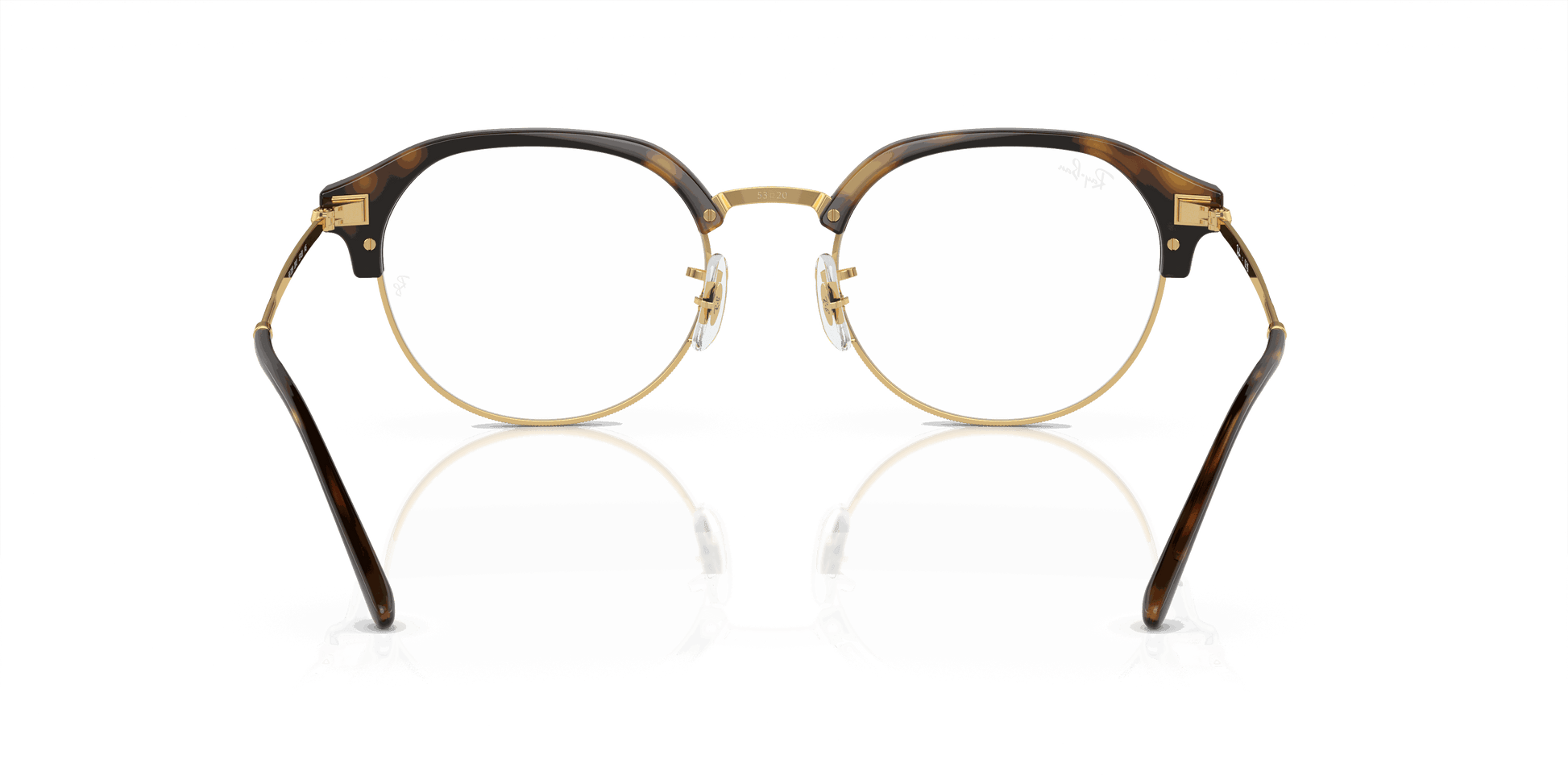 [Clear Lenses, Polished Havana On Gold Frame]