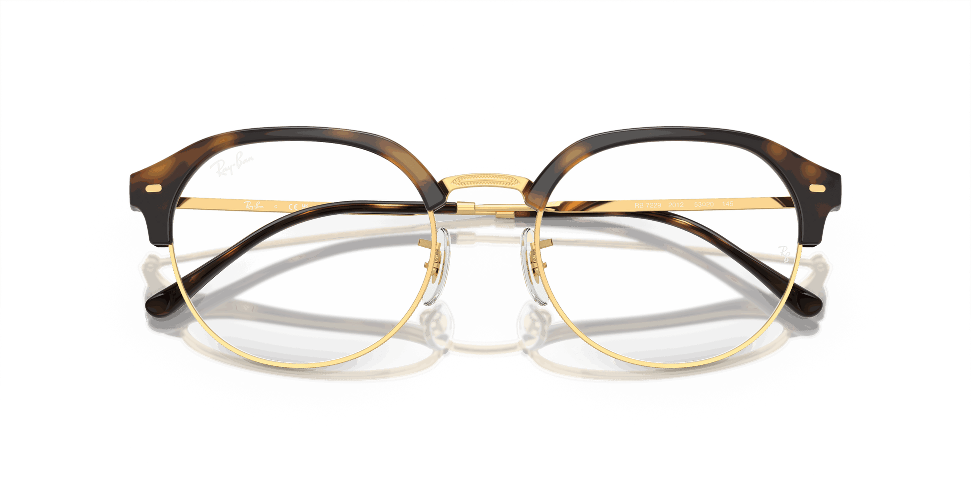 [Clear Lenses, Polished Havana On Gold Frame]
