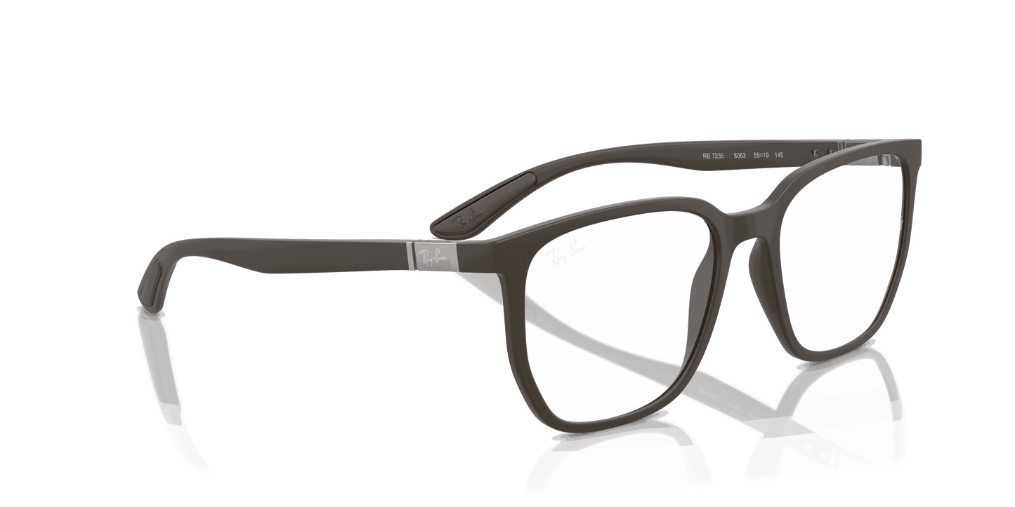 [Clear Lenses, Matte Sand Brown Frame]