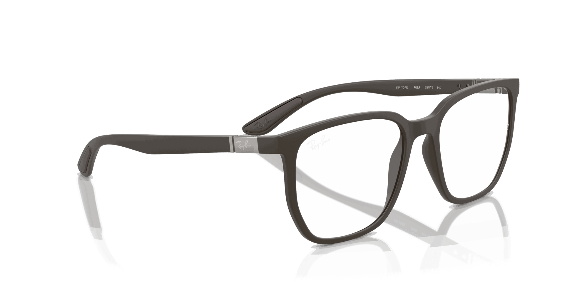 [Clear Lenses, Matte Sand Brown Frame]