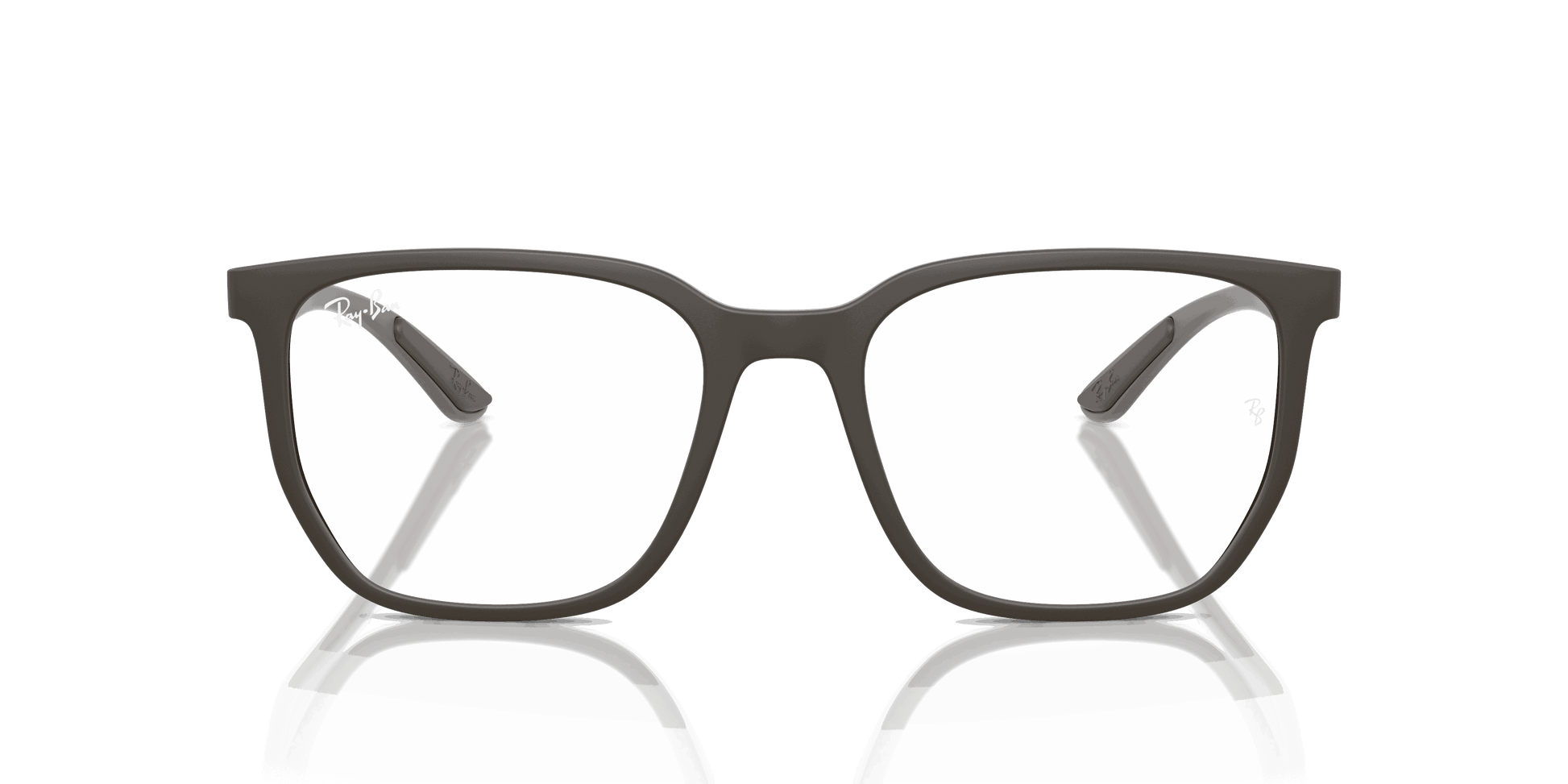 [Clear Lenses, Matte Sand Brown Frame]