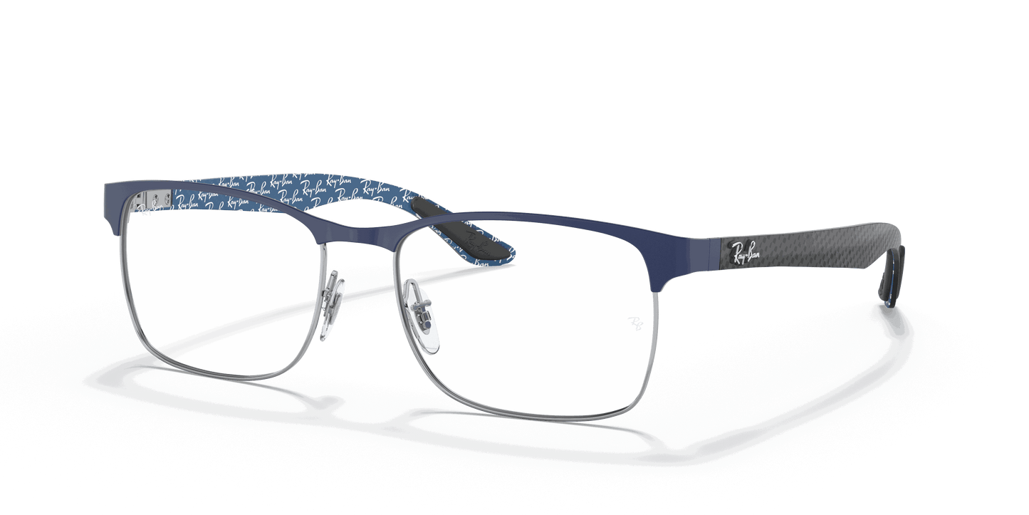 [Clear Lenses, Matte Blue Frame]