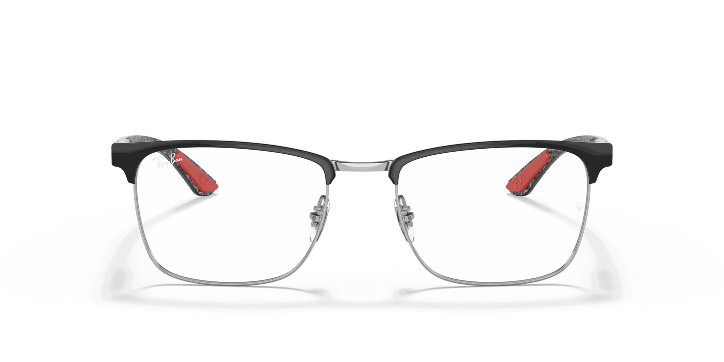 [Clear Lenses, Polished Black On Silver Frame]