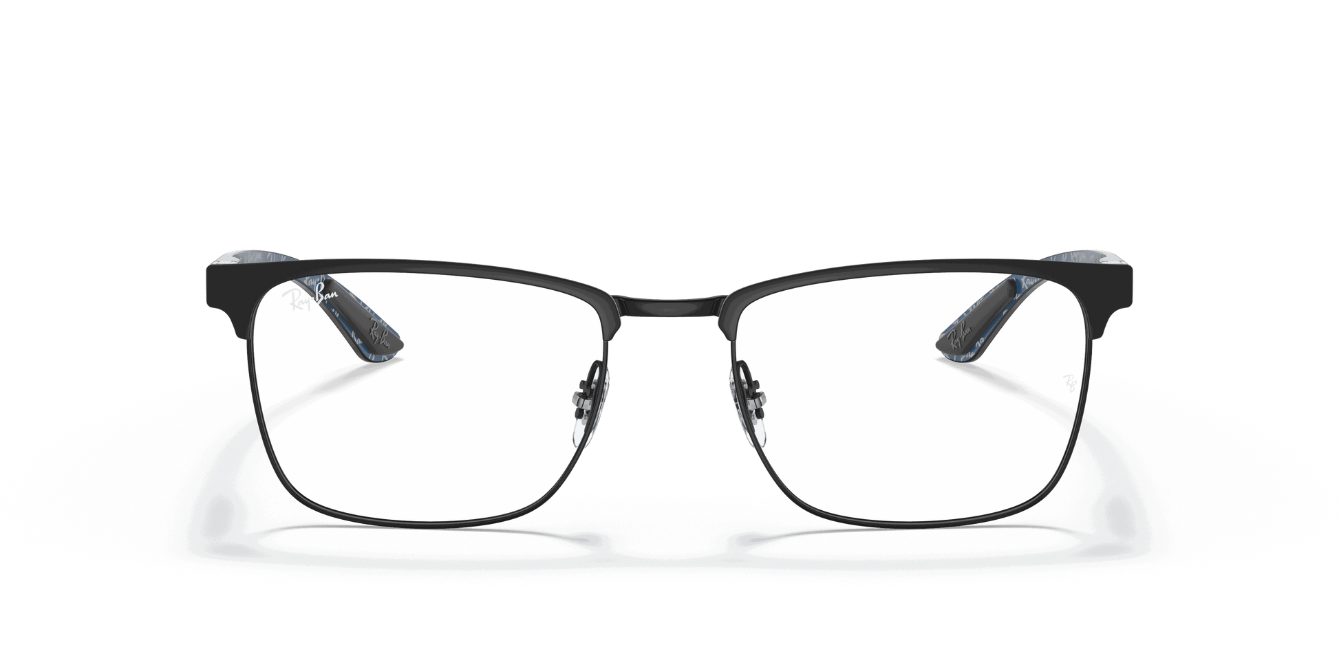 [Clear Lenses, Polished Black Frame]