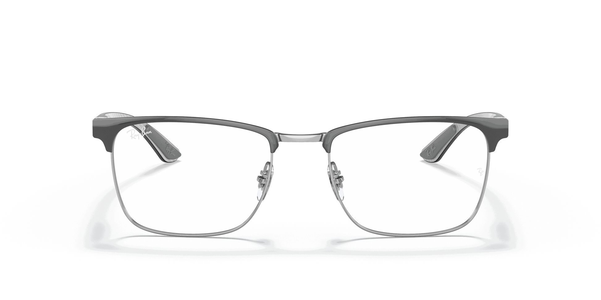 [Clear Lenses, Polished Grey On Silver Frame]