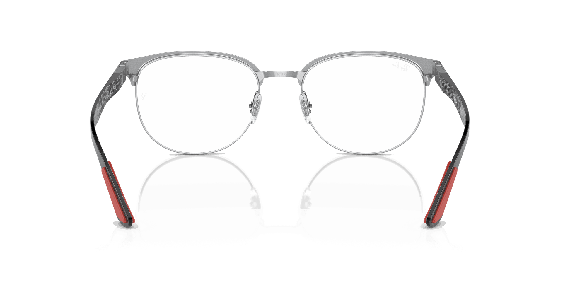 [Clear Lenses, Polished Black On Silver Frame]