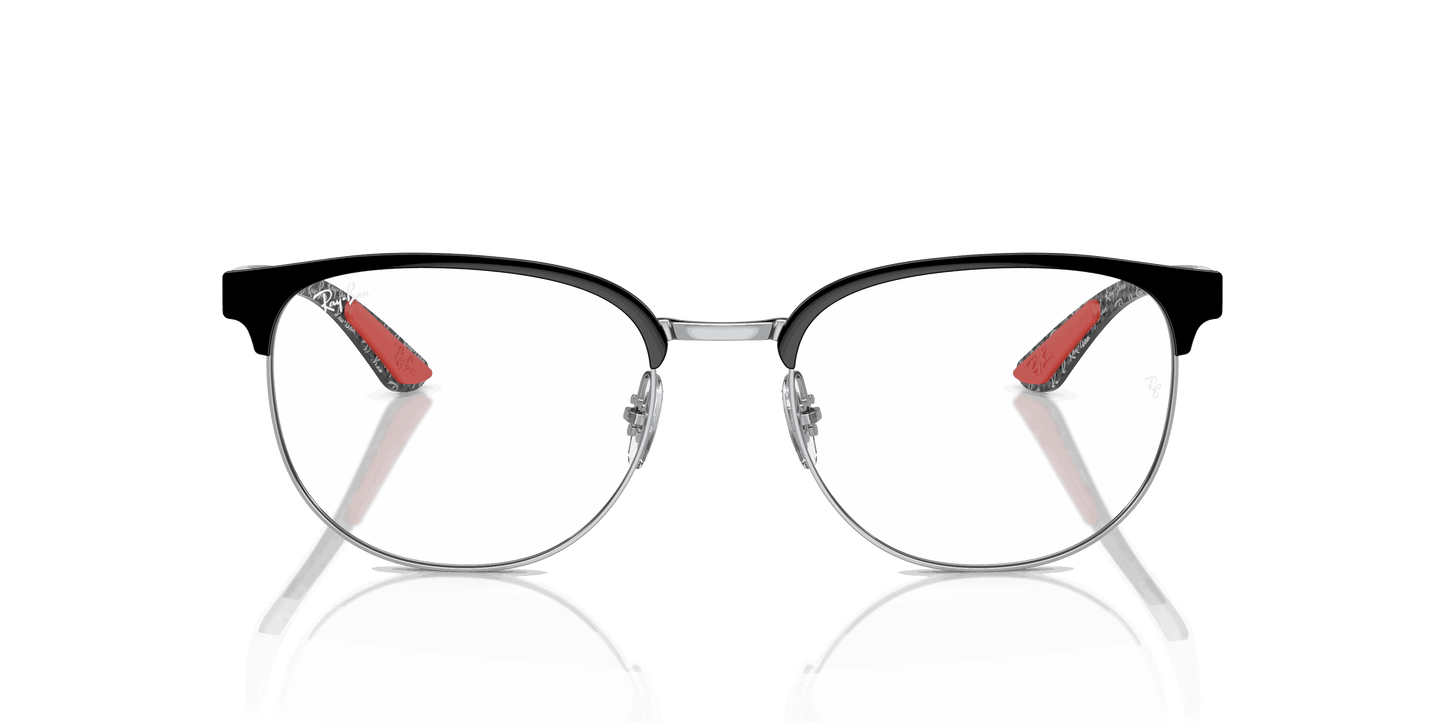 [Clear Lenses, Polished Black On Silver Frame]