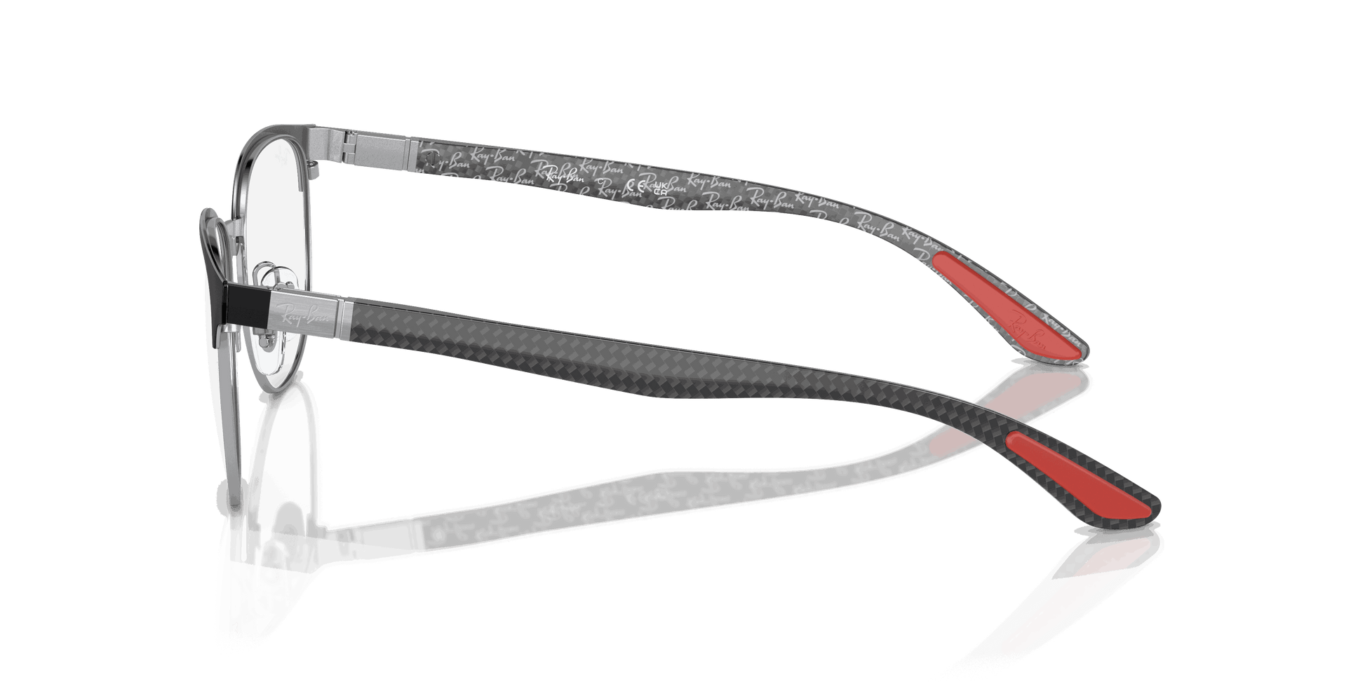 [Clear Lenses, Polished Black On Silver Frame]