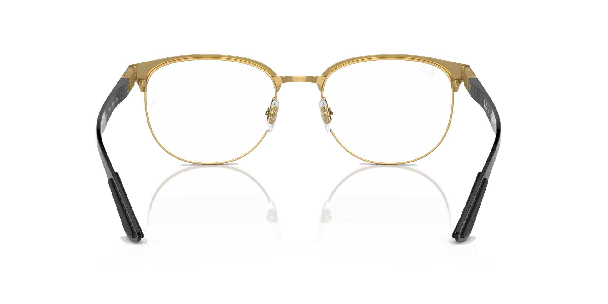 [Clear Lenses, Polished Black On Gold Frame]