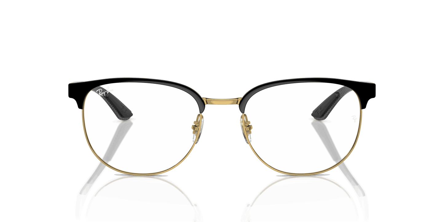 [Clear Lenses, Polished Black On Gold Frame]