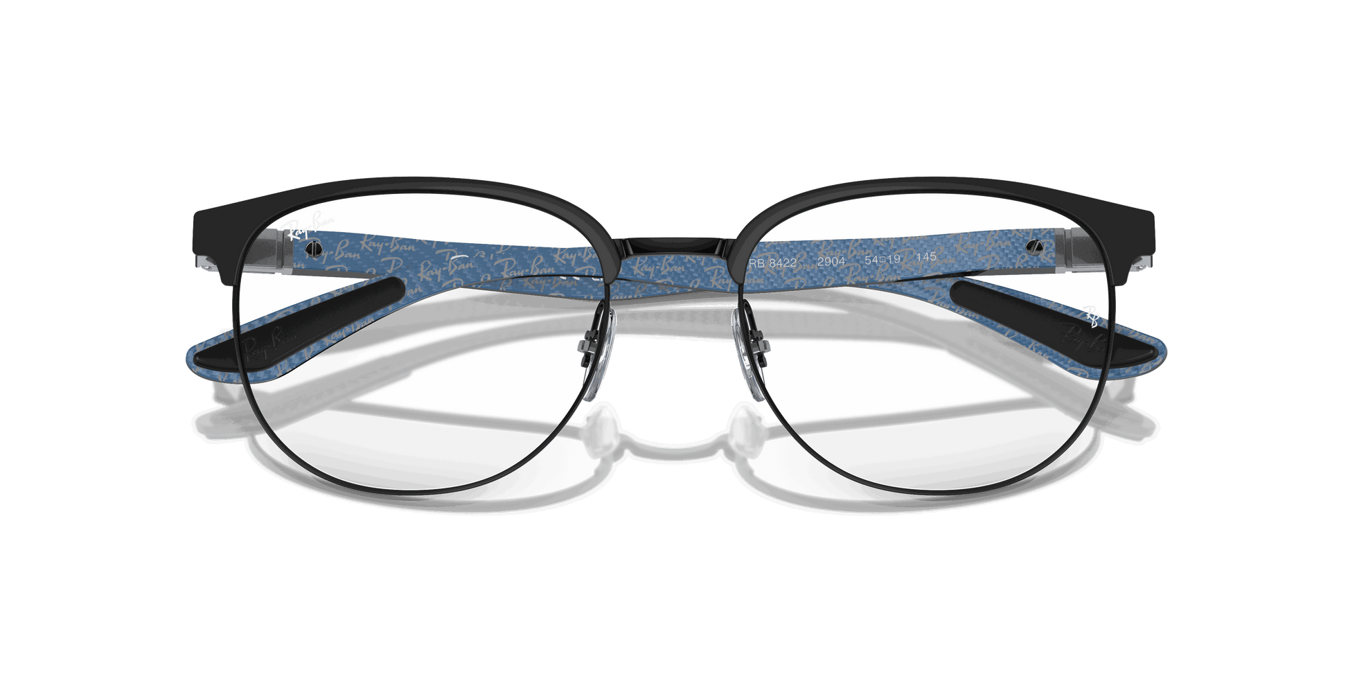 [Clear Lenses, Polished Black Frame]