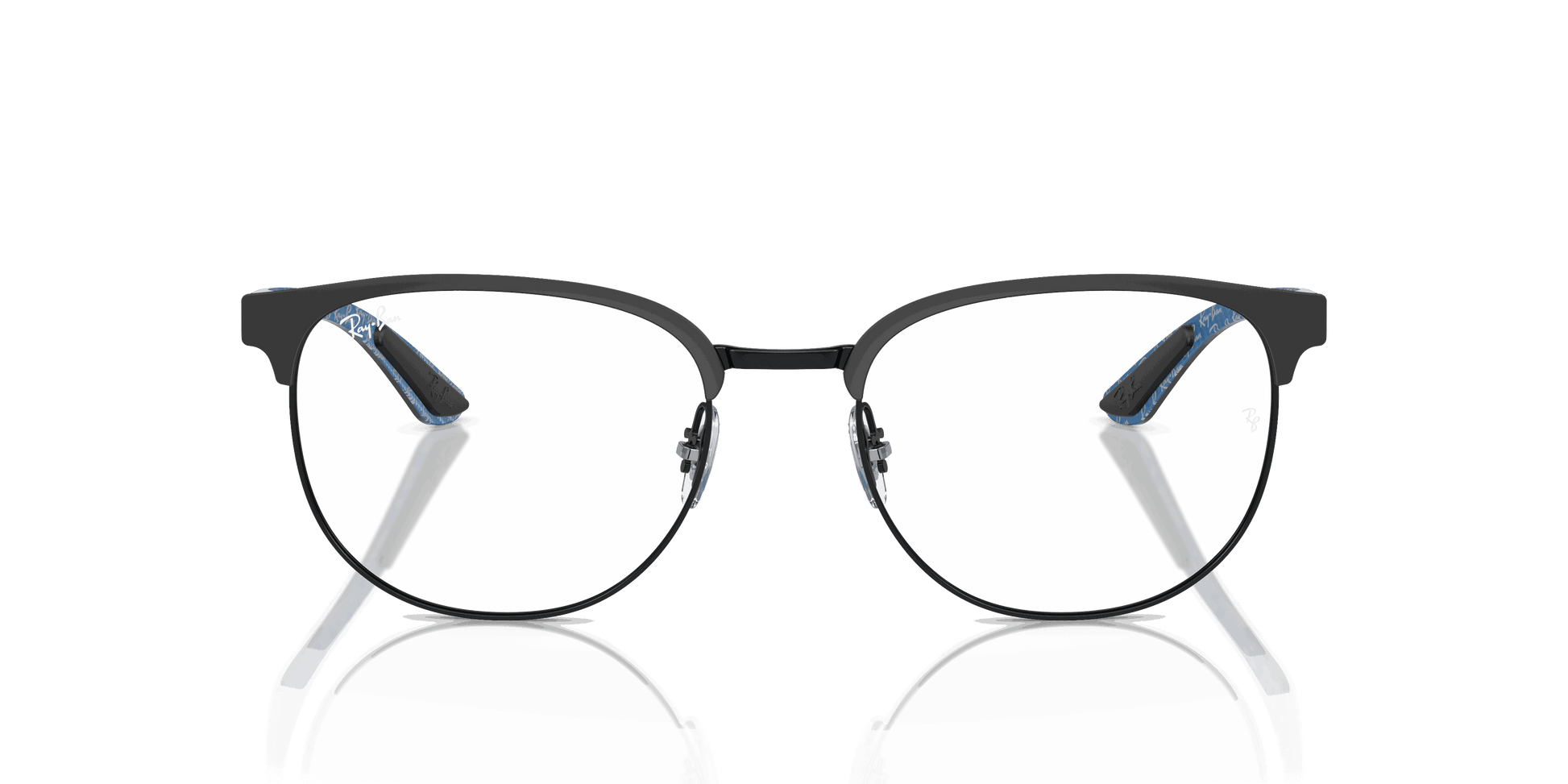 [Clear Lenses, Polished Black Frame]