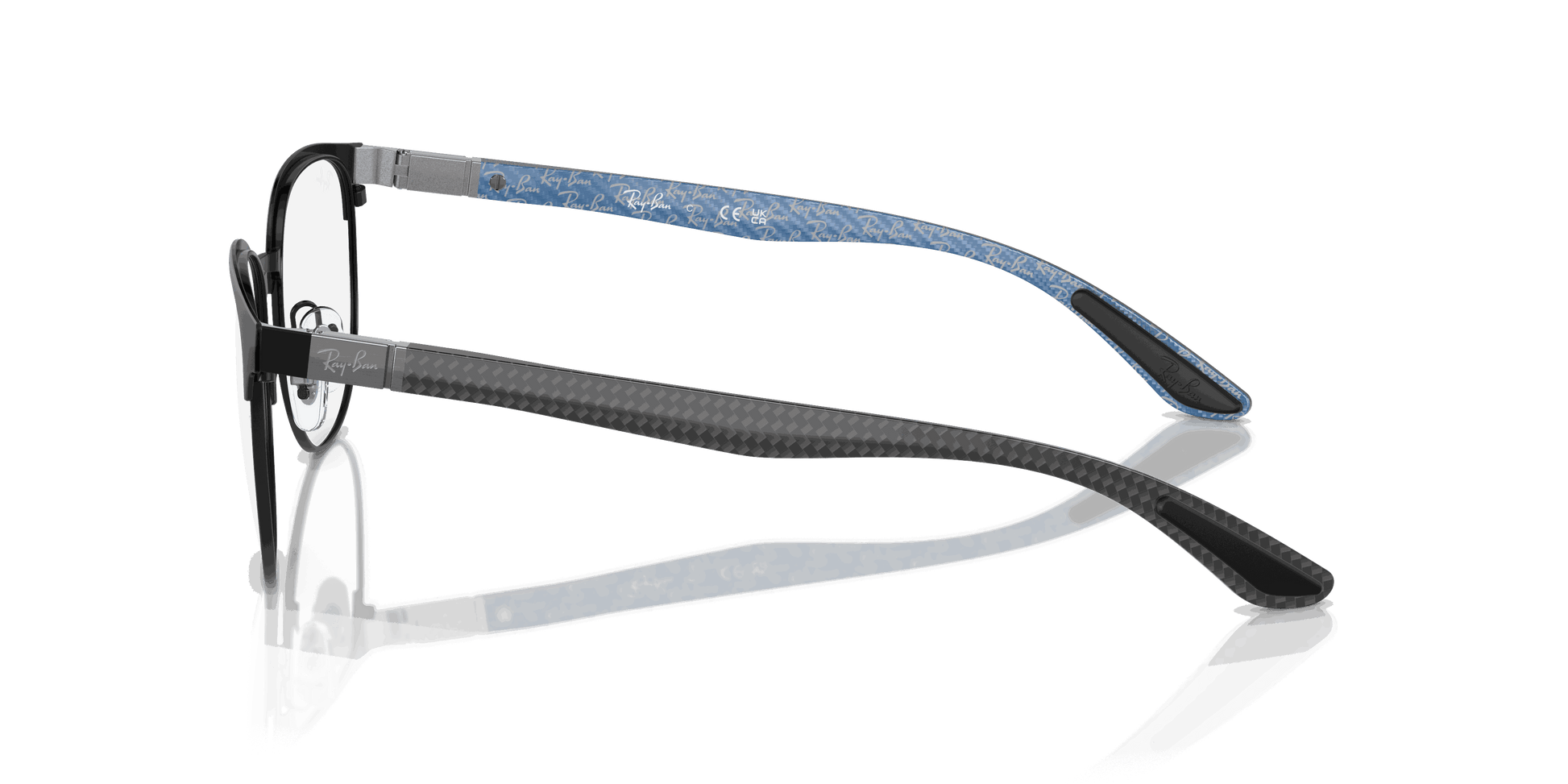 [Clear Lenses, Polished Black Frame]