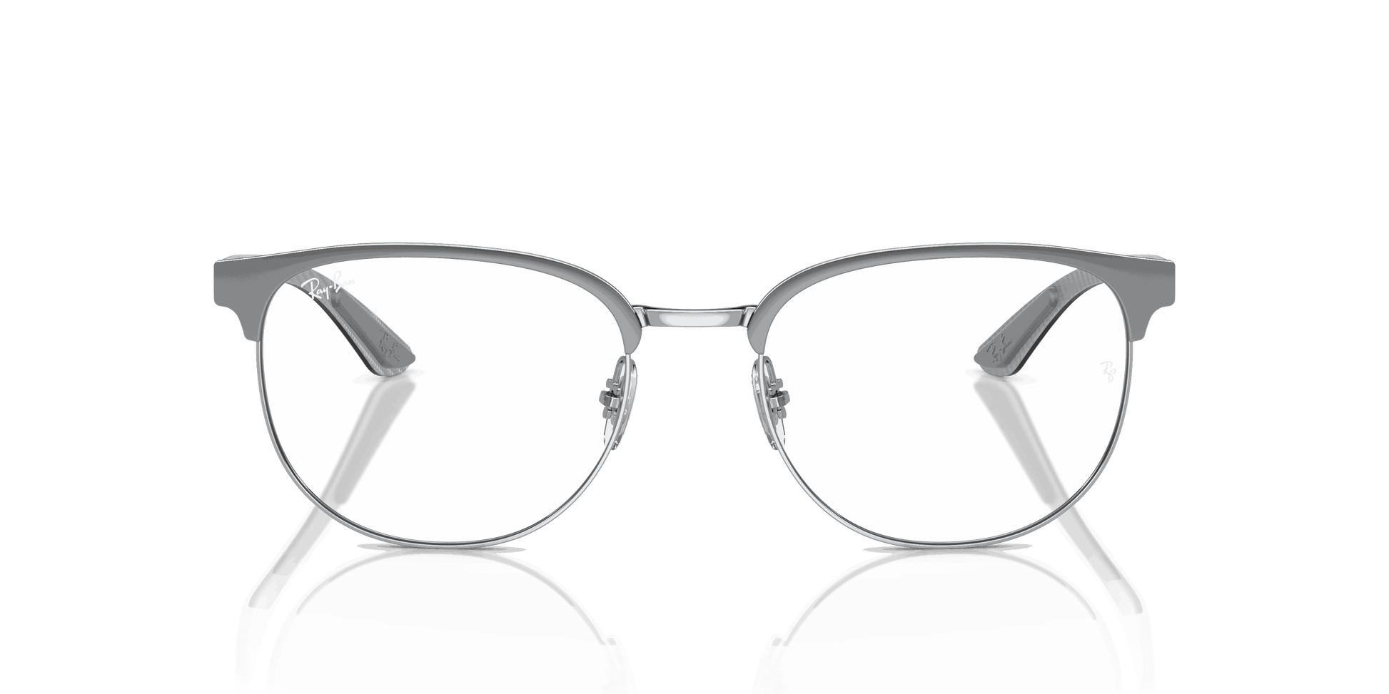 [Clear Lenses, Polished Grey On Silver Frame]