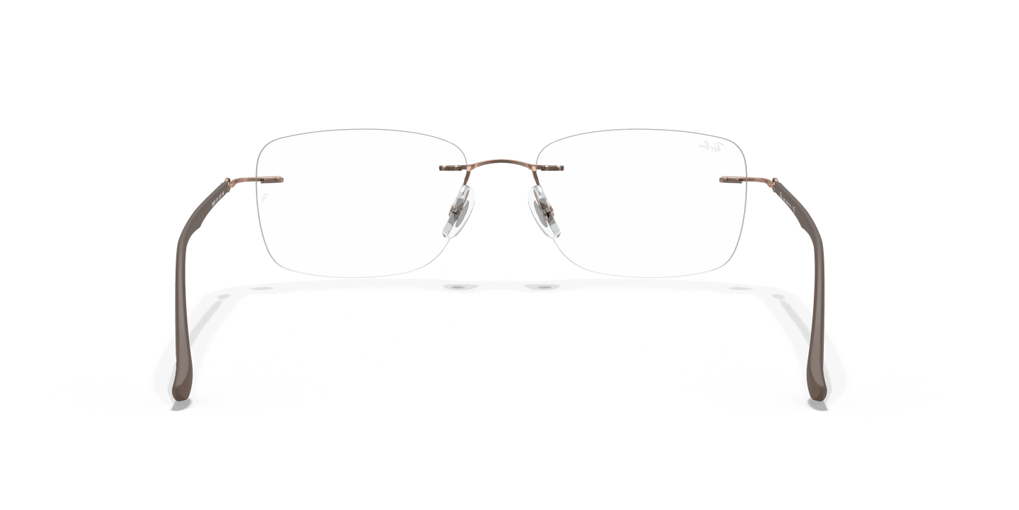 [Clear Lenses, Polished Light Brown Frame]
