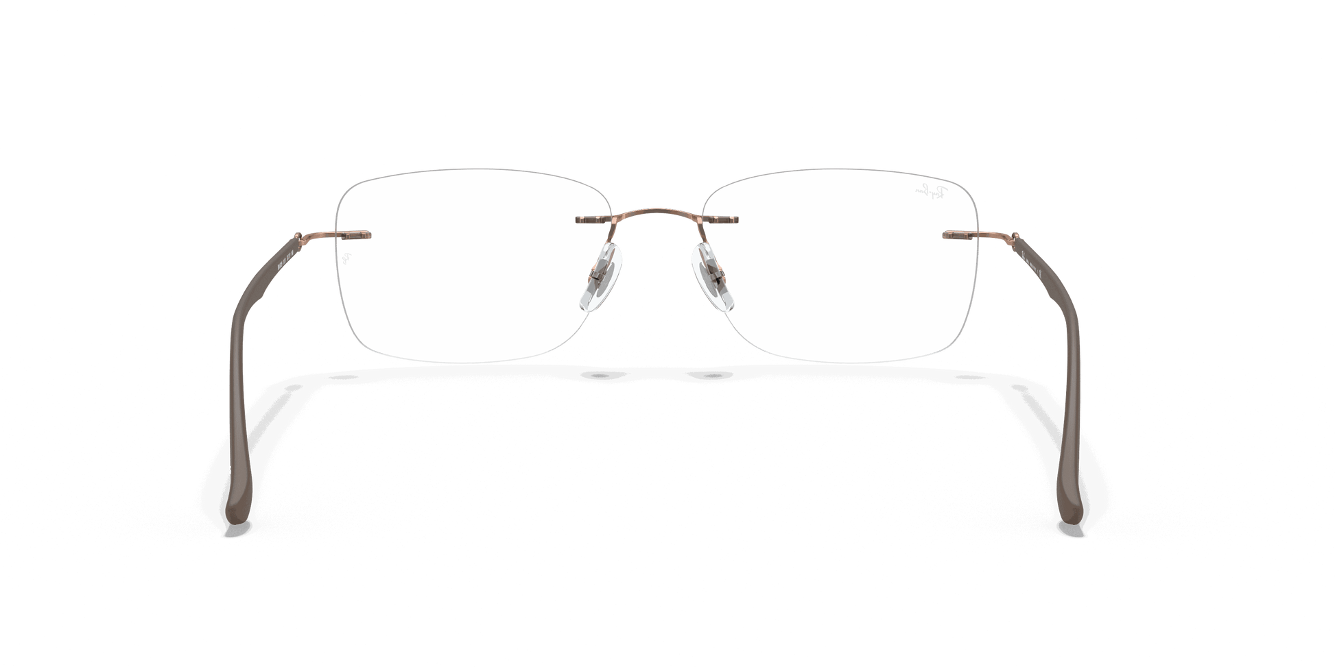 [Clear Lenses, Polished Light Brown Frame]