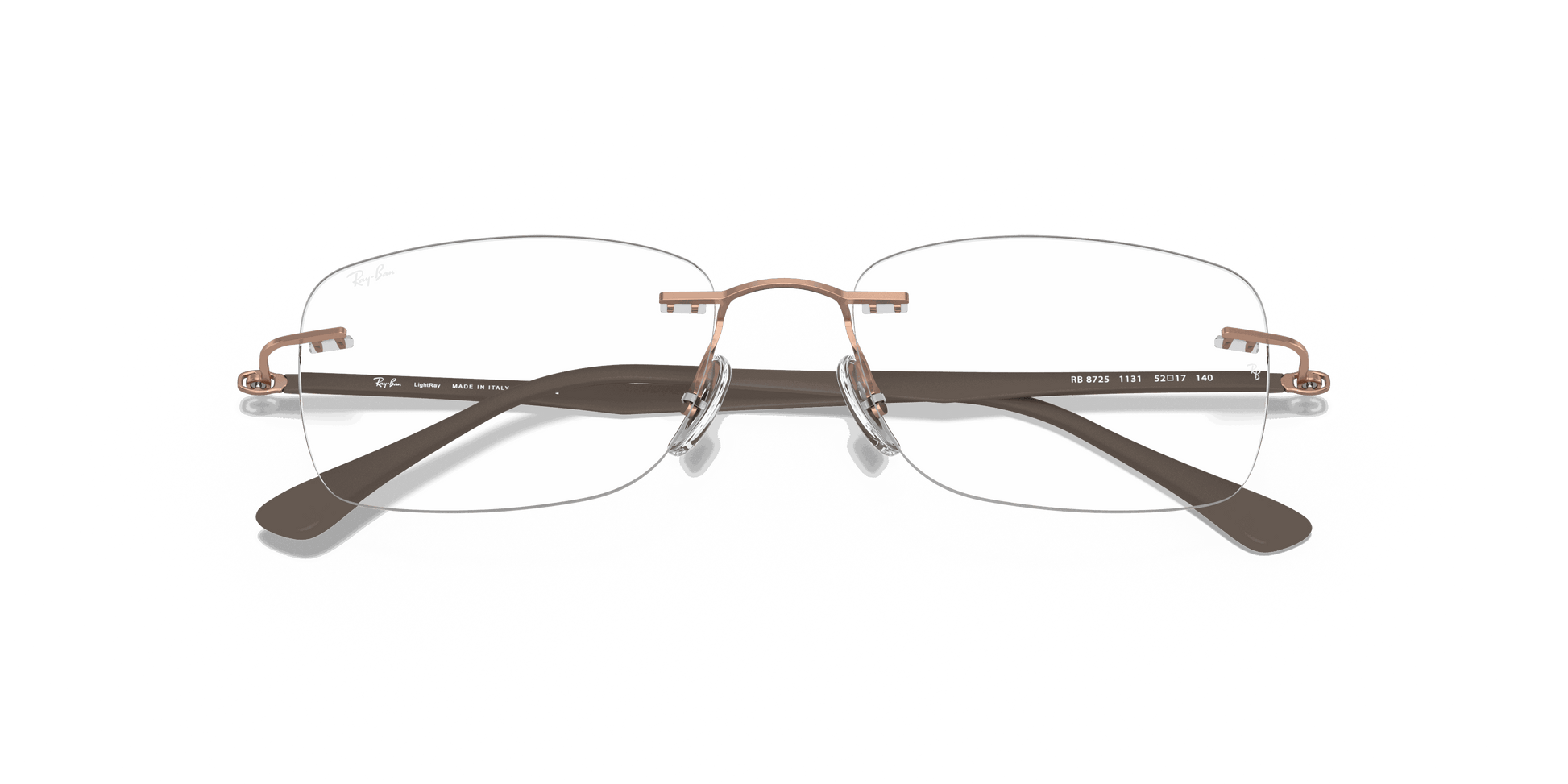 [Clear Lenses, Polished Light Brown Frame]